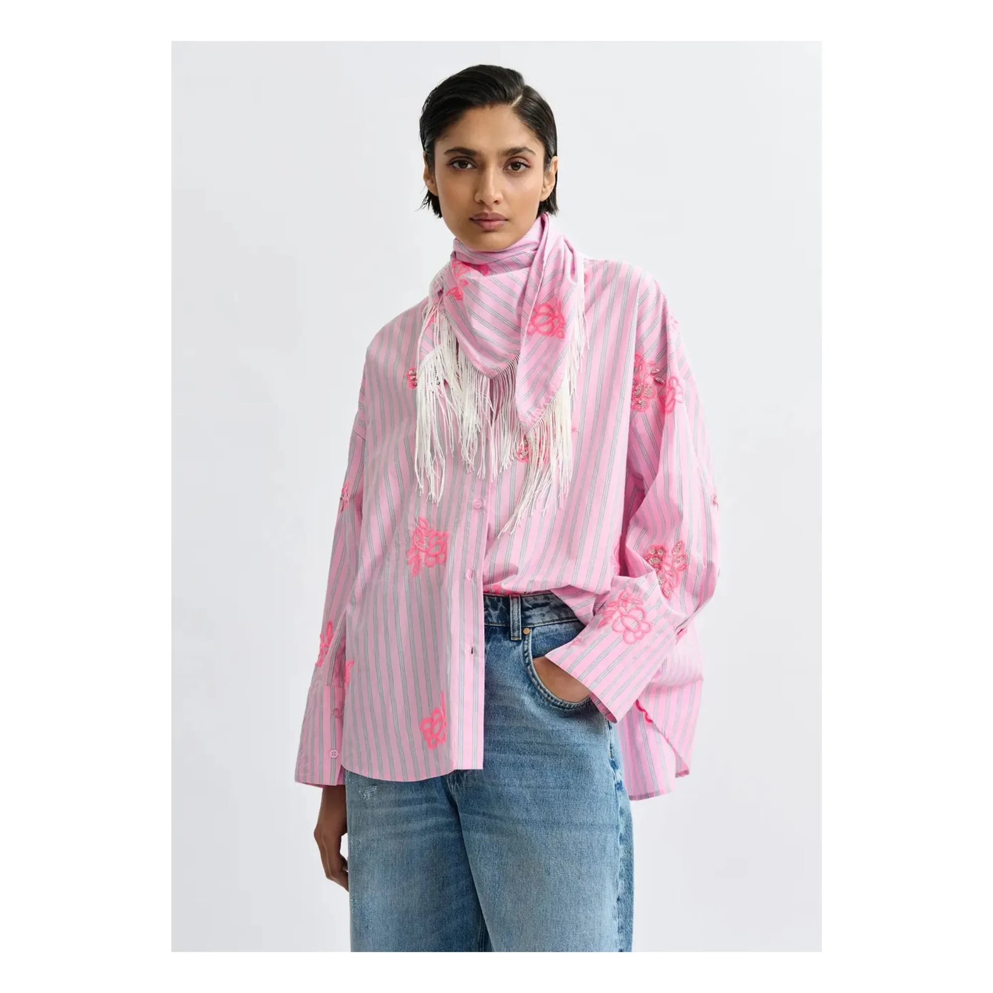 Essentiel Antwerp - Camisa bordada Jalinki | Rosa