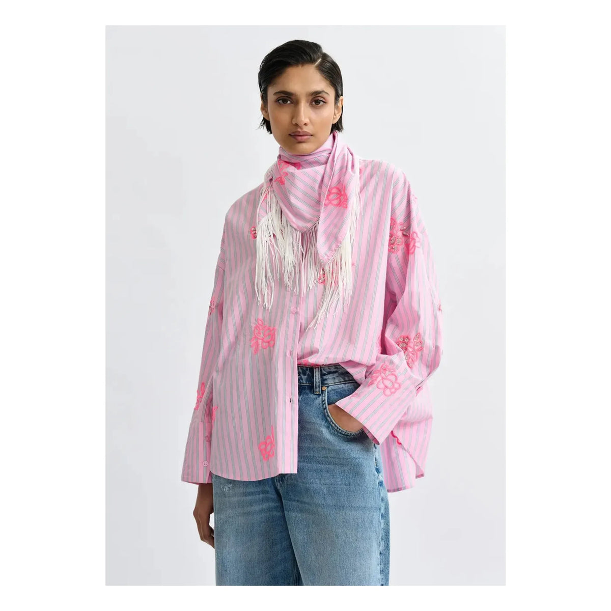 Essentiel Antwerp - Camisa bordada Jalinki | Rosa