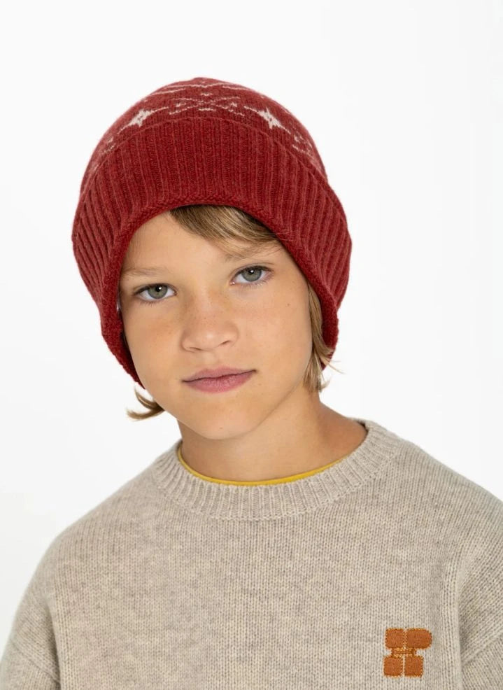 Hundred Pieces - Gorro de Merino Jacquard Timber | Marrón