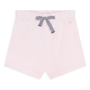 Petit Bateau - Pantalones cortos de felpa de algodón orgánico | Rosa pálido