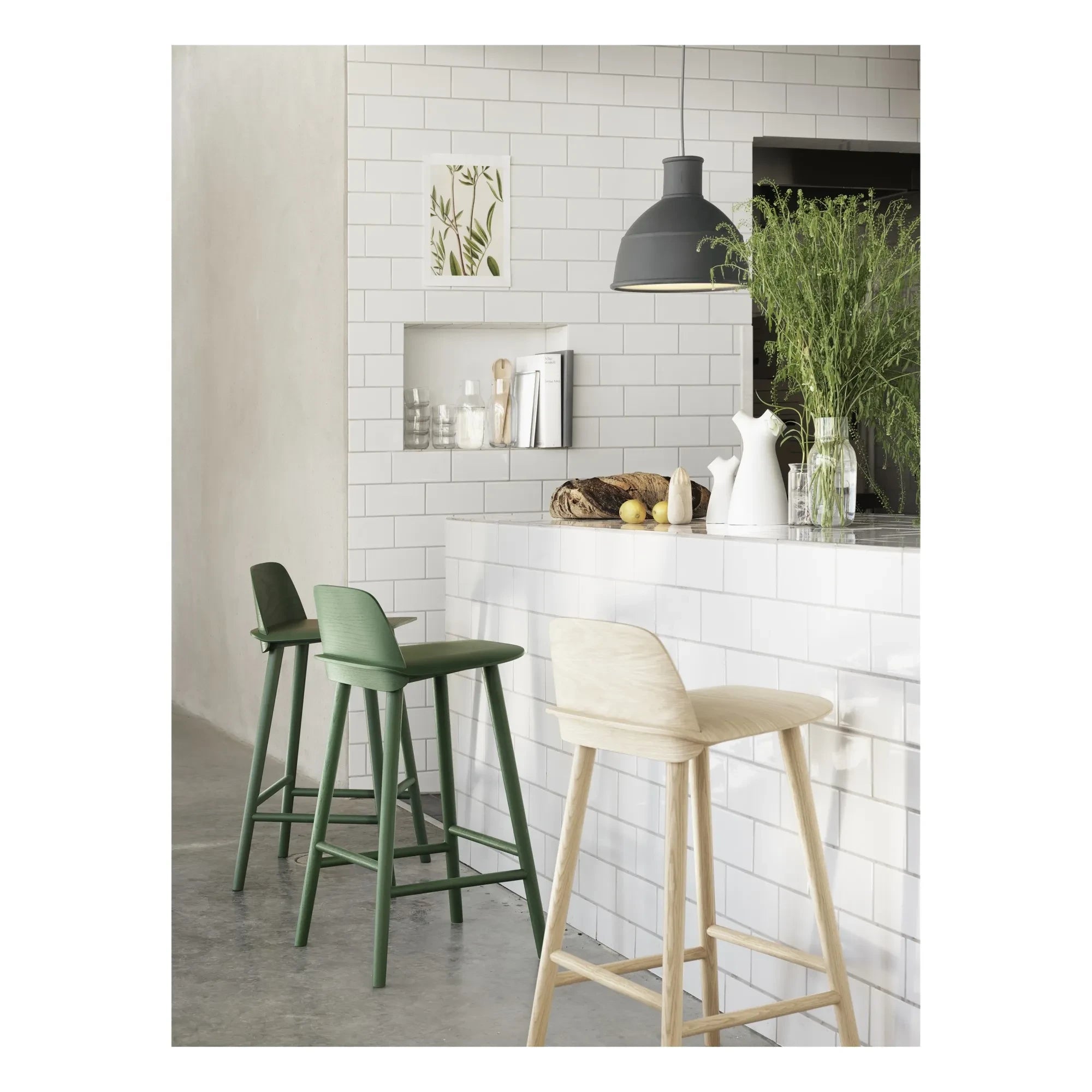 Muuto - Taburete de bar Nerd 75 cm | Roble