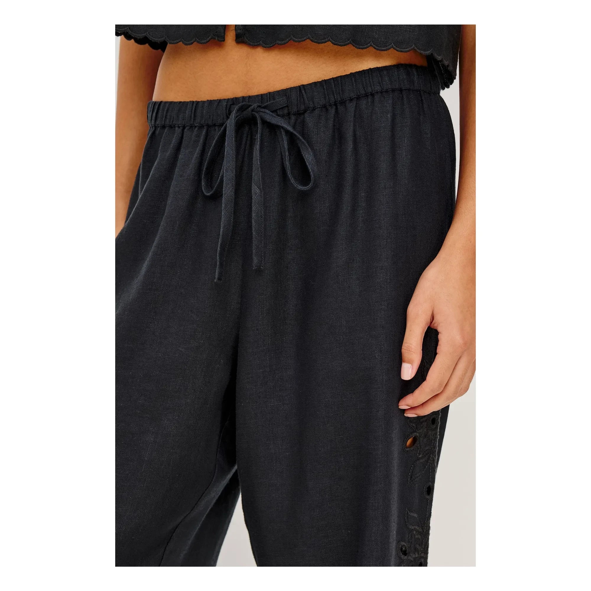 Rails - Pantalones bordados Mirina | Negro