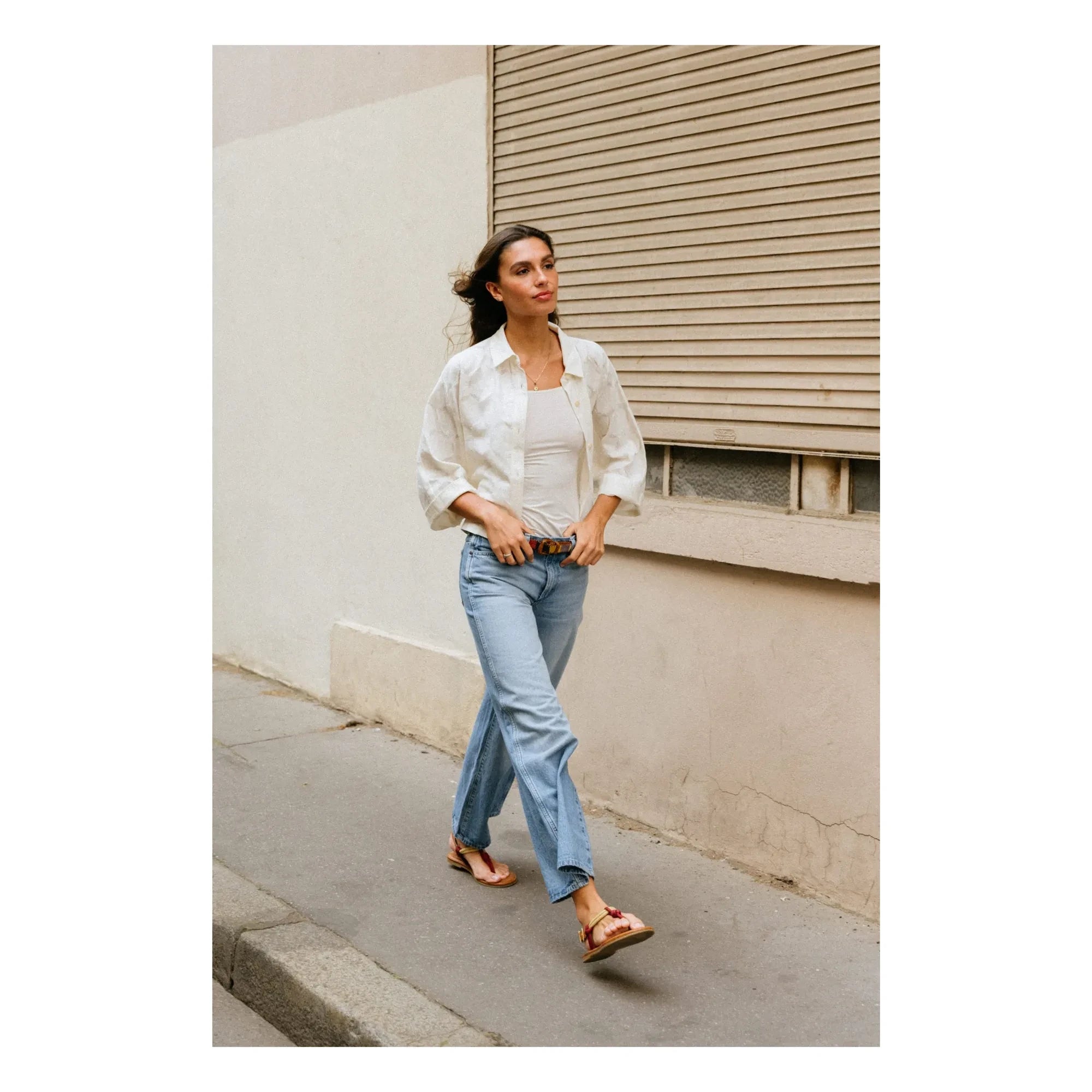Sacrécoeur - Camisa Laelia Circle | Blanco Sucio