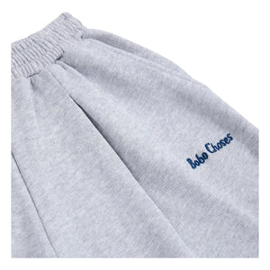Bobo Choses - Jogger Liso de Algodón Orgánico | Gris jaspeado