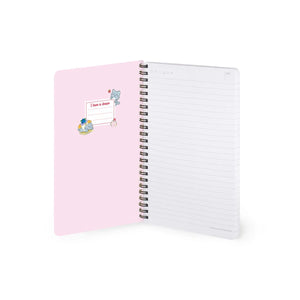 Legami - A5 Çizgili Resimli Sert Kapaklı Defter - Minik Kedi - Spiral Ciltli