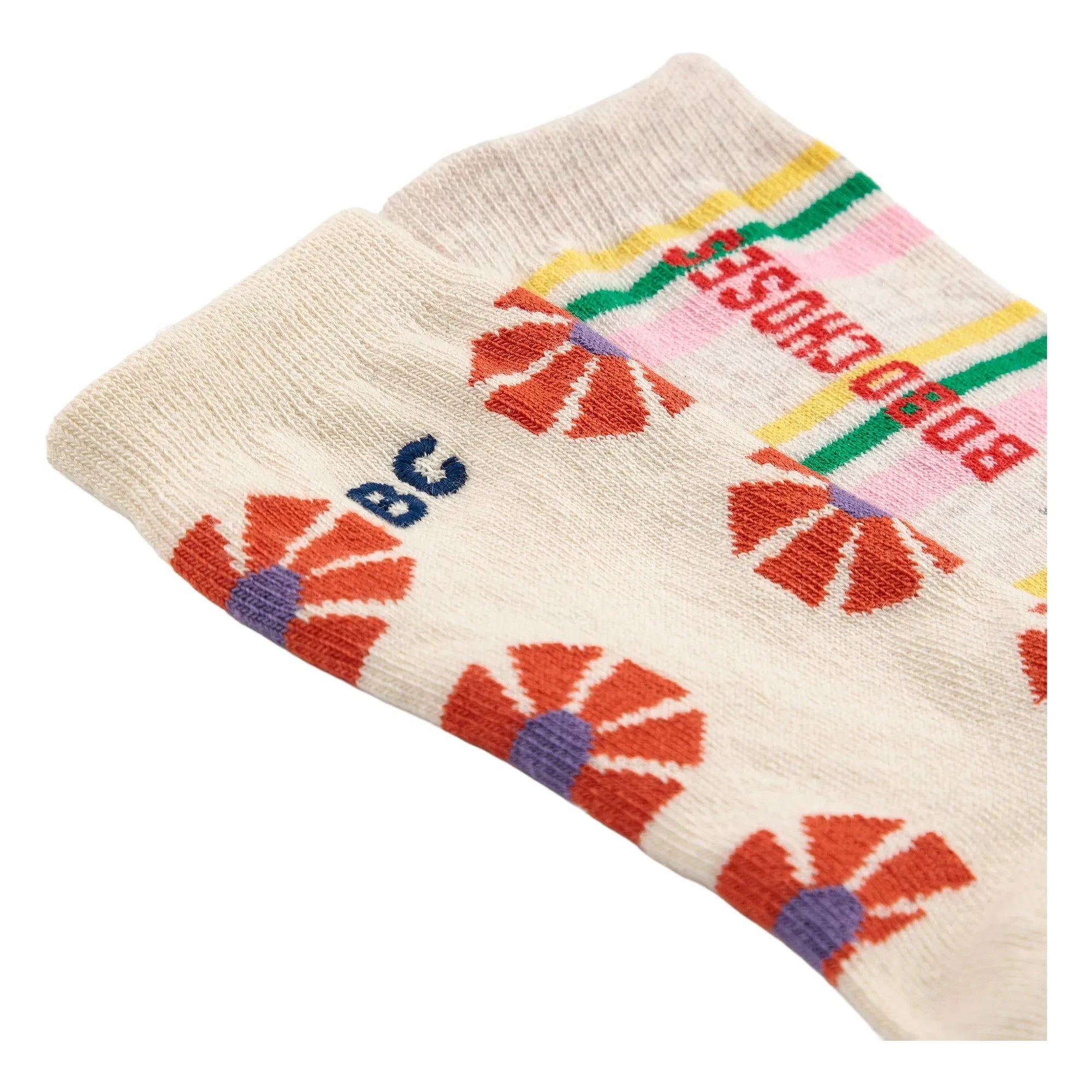 Bobo Choses - Set de 2 pares de calcetines de algodón orgánico Kaleidoscope | Beige