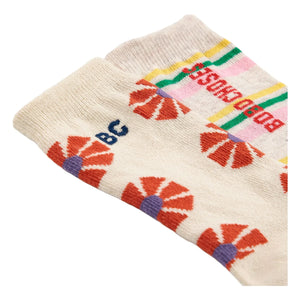 Bobo Choses - Set de 2 pares de calcetines de algodón orgánico Kaleidoscope | Beige