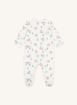 Petit Bateau - Uyku Tulumu Dogs Organik Pamuk | Beyaz