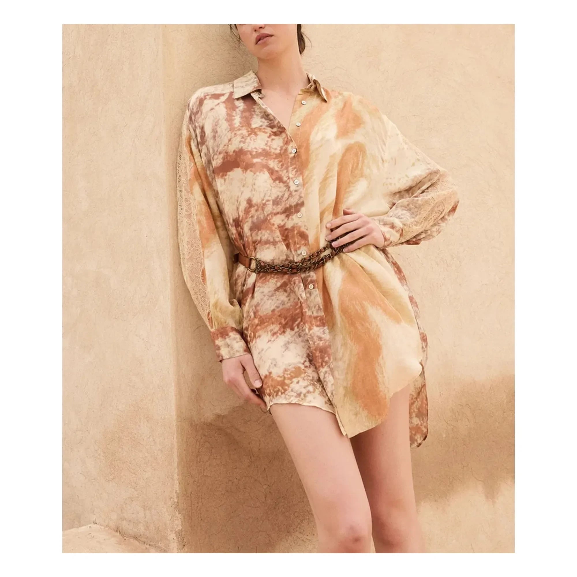 Mes Demoiselles - Camisa de seda Smirf | Beige