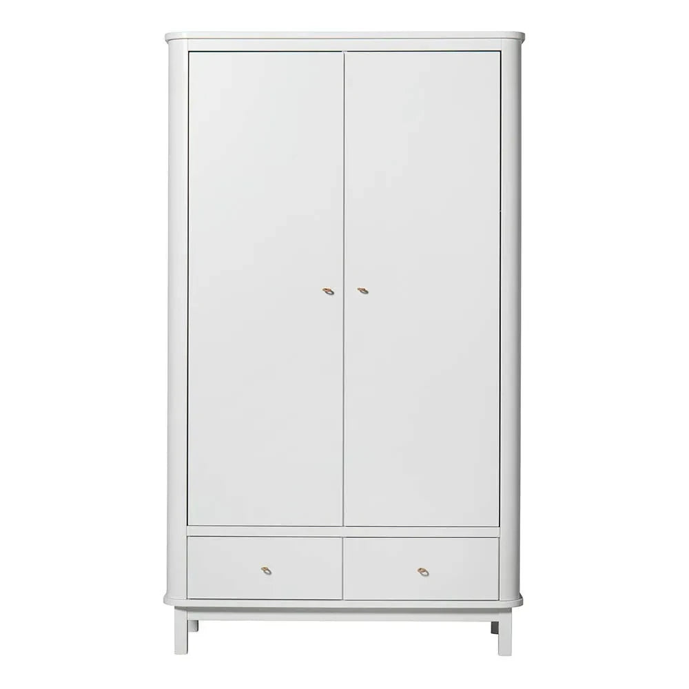 Oliver Furniture - Armario de abedul de 2 puertas | Blanco