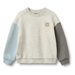Wheat - Lennon Smiley Sweat Organik Pamuk | Gri melanj