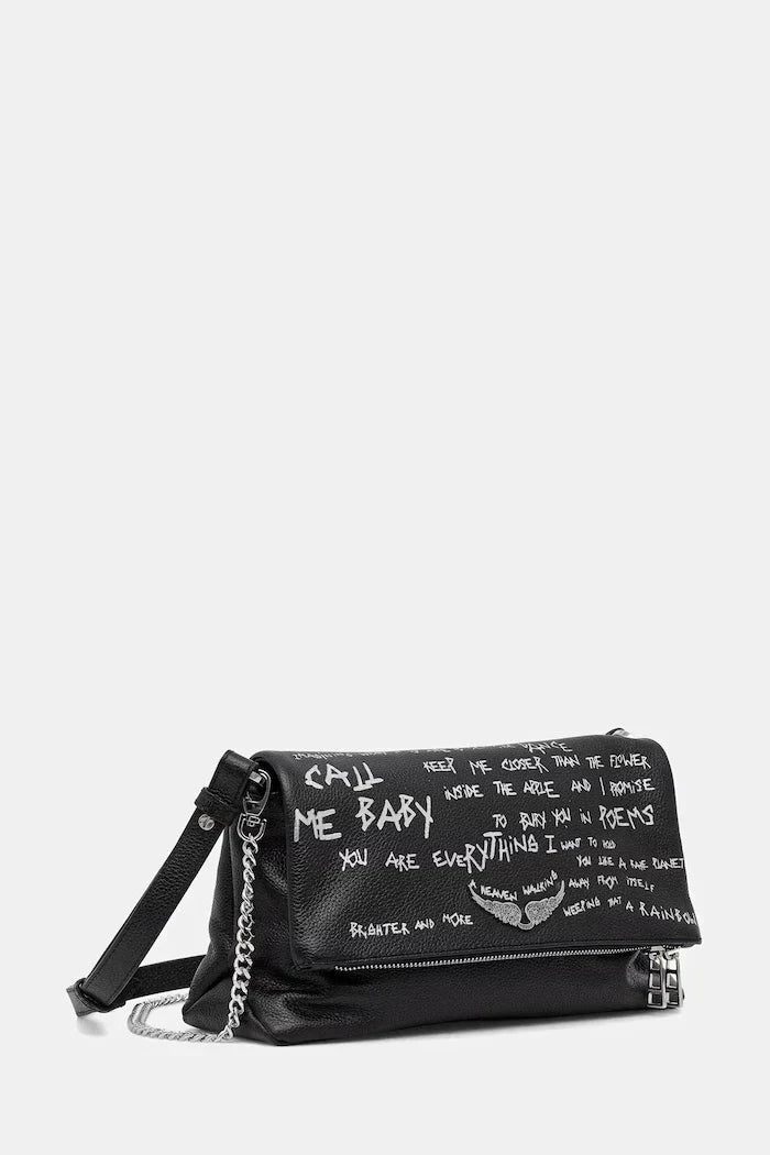 Bolso de piel ZADIG&VOLTAIRE ROCKY II GRAFFITI