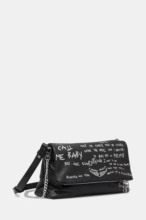 Bolso de piel ZADIG&VOLTAIRE ROCKY II GRAFFITI