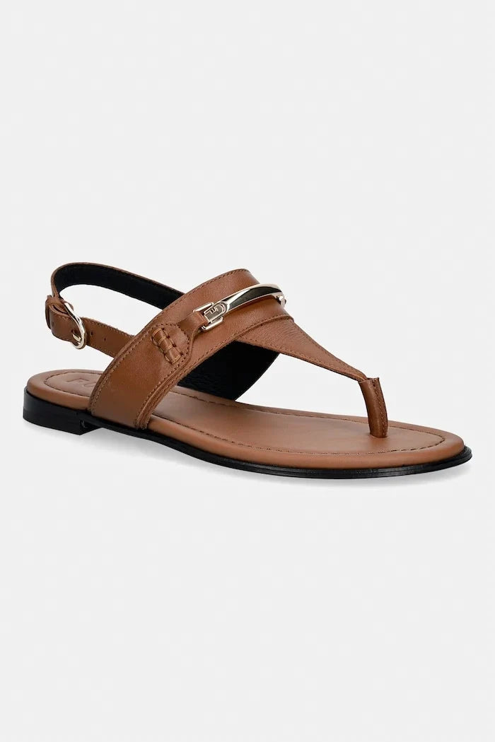 Sandalias planas de piel Furla Heritage Thong para mujer