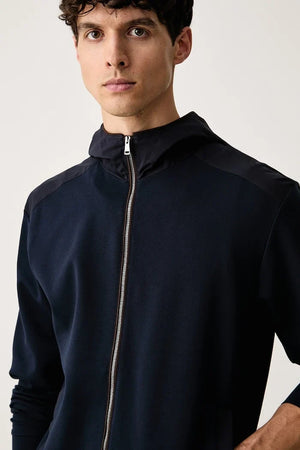 Sudadera con capucha de viscosa y cremallera para hombre Paul&Shark