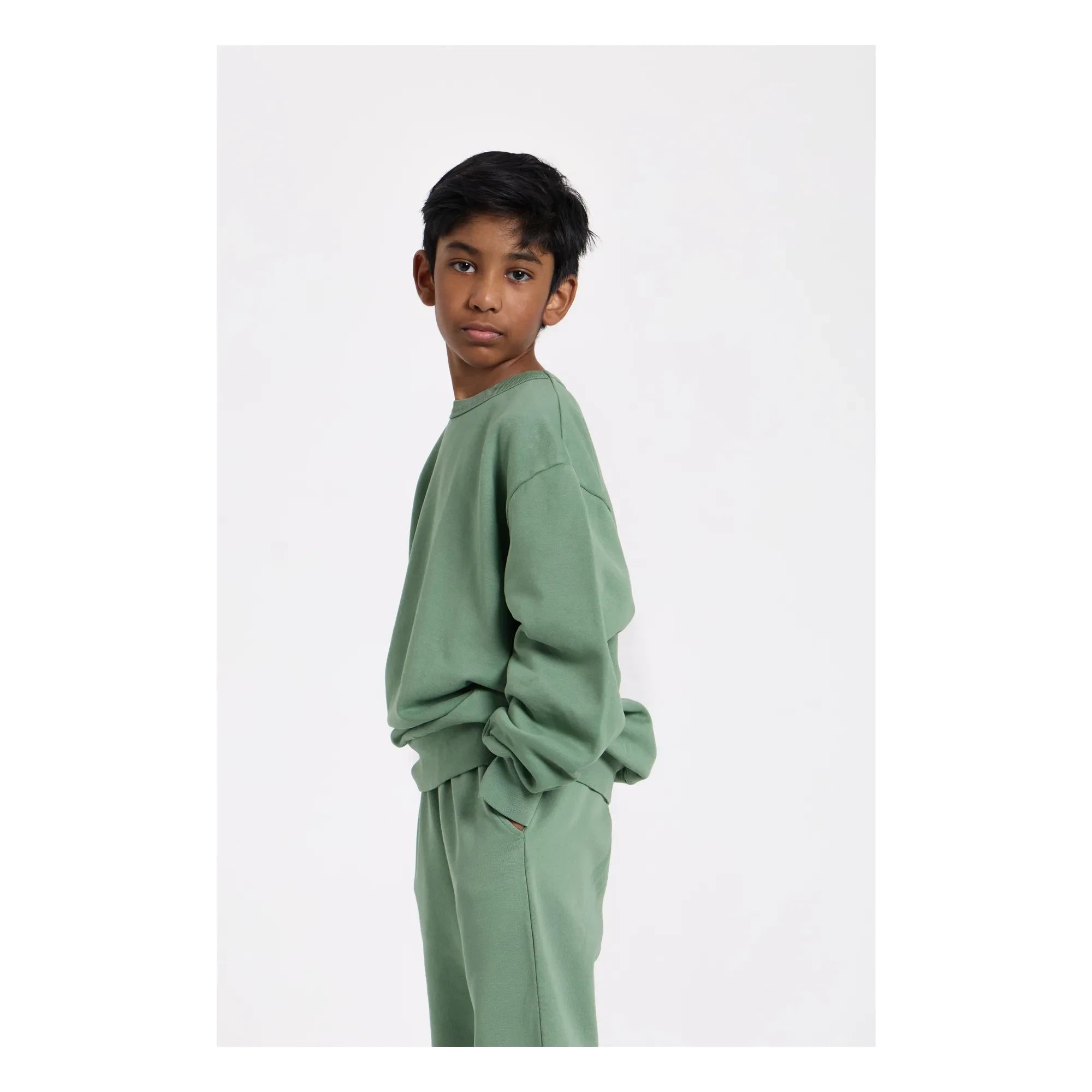 Smallable Niño - Sudadera Arlo de algodón orgánico | Caqui