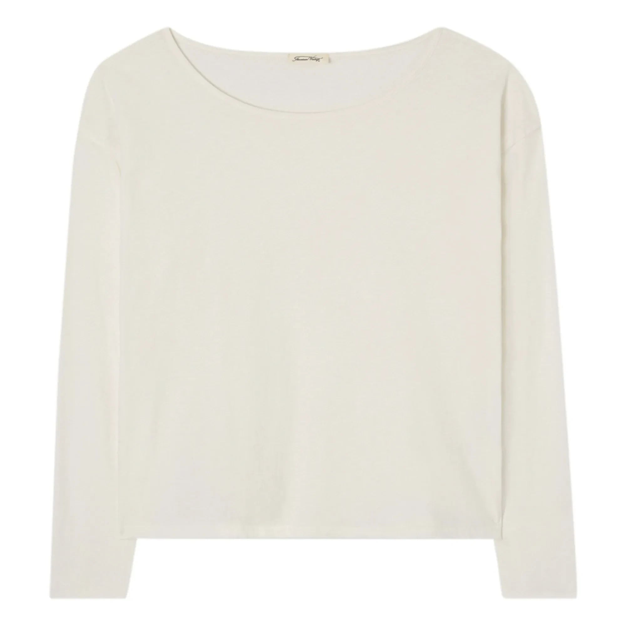 American Vintage - Camiseta de manga larga con cuello redondo Aksun | Blanco