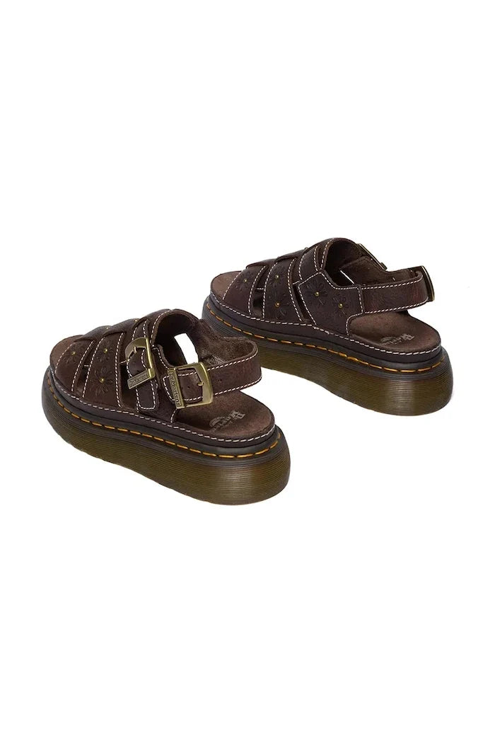 Dr. Martens Wrenlie sandalias de plataforma de cuero para mujer