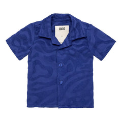OAS - Cuba Rapture Camisa de toalla | Azul