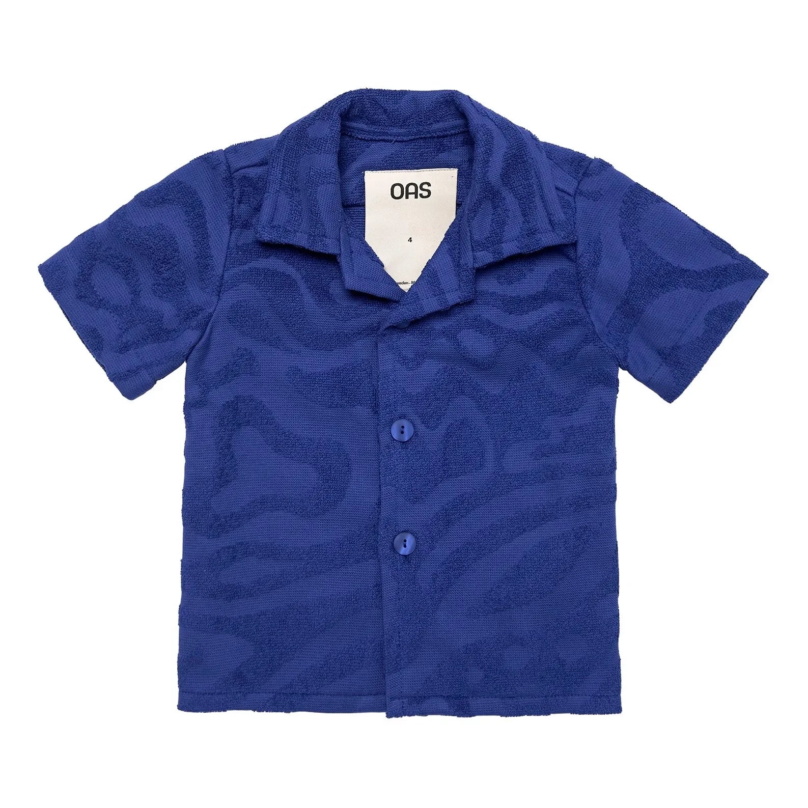 OAS - Cuba Rapture Camisa de toalla | Azul