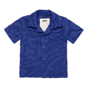 OAS - Cuba Rapture Camisa de toalla | Azul