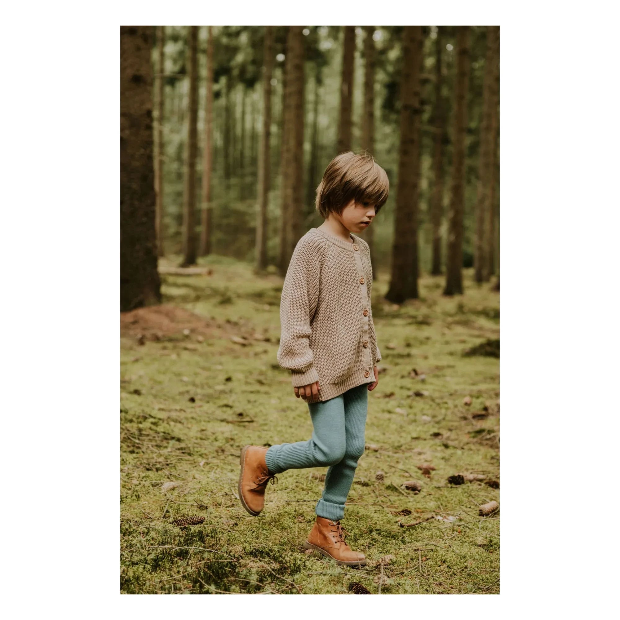 Yuki - Organik Pamuk Raglan Hırka | Bej