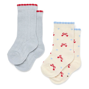 Flöss - 2 pares de calcetines Vibe Knot | Azul claro