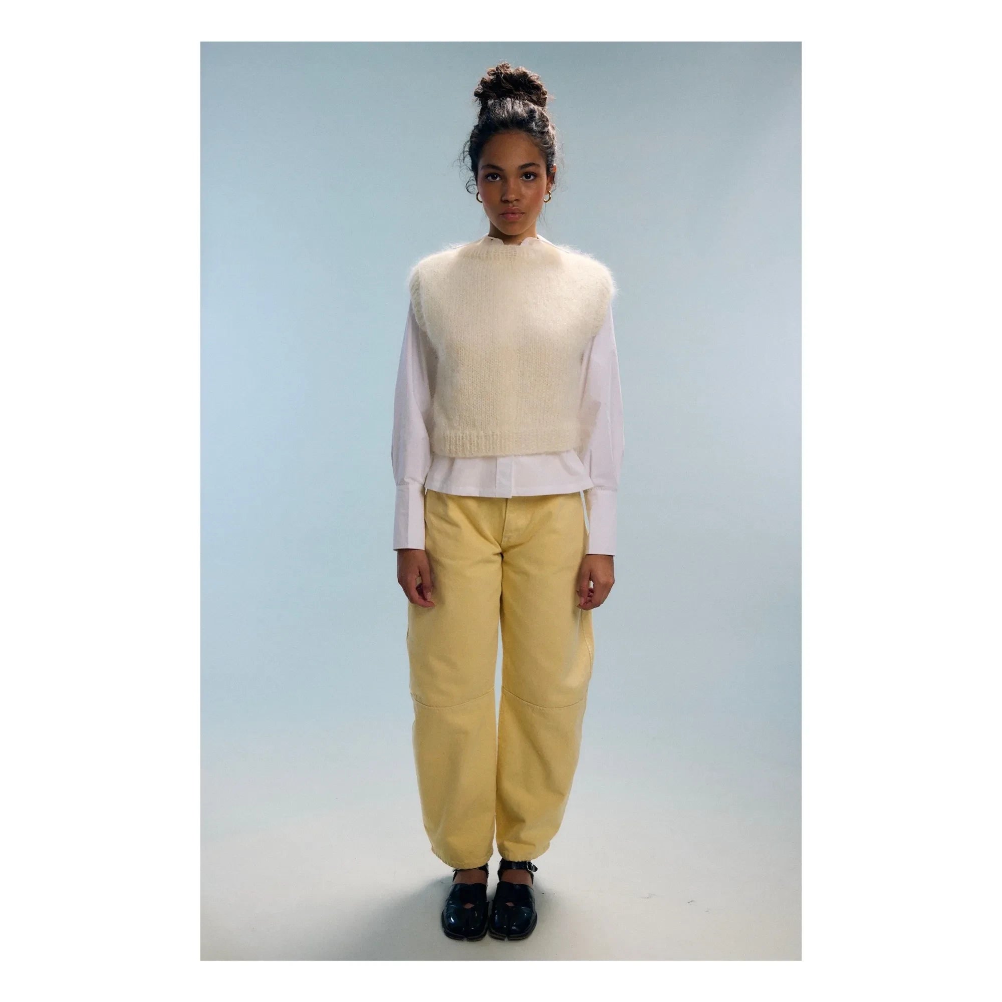 Nitah - Jersey de mohair Yasmine Kolsuz | Blanco