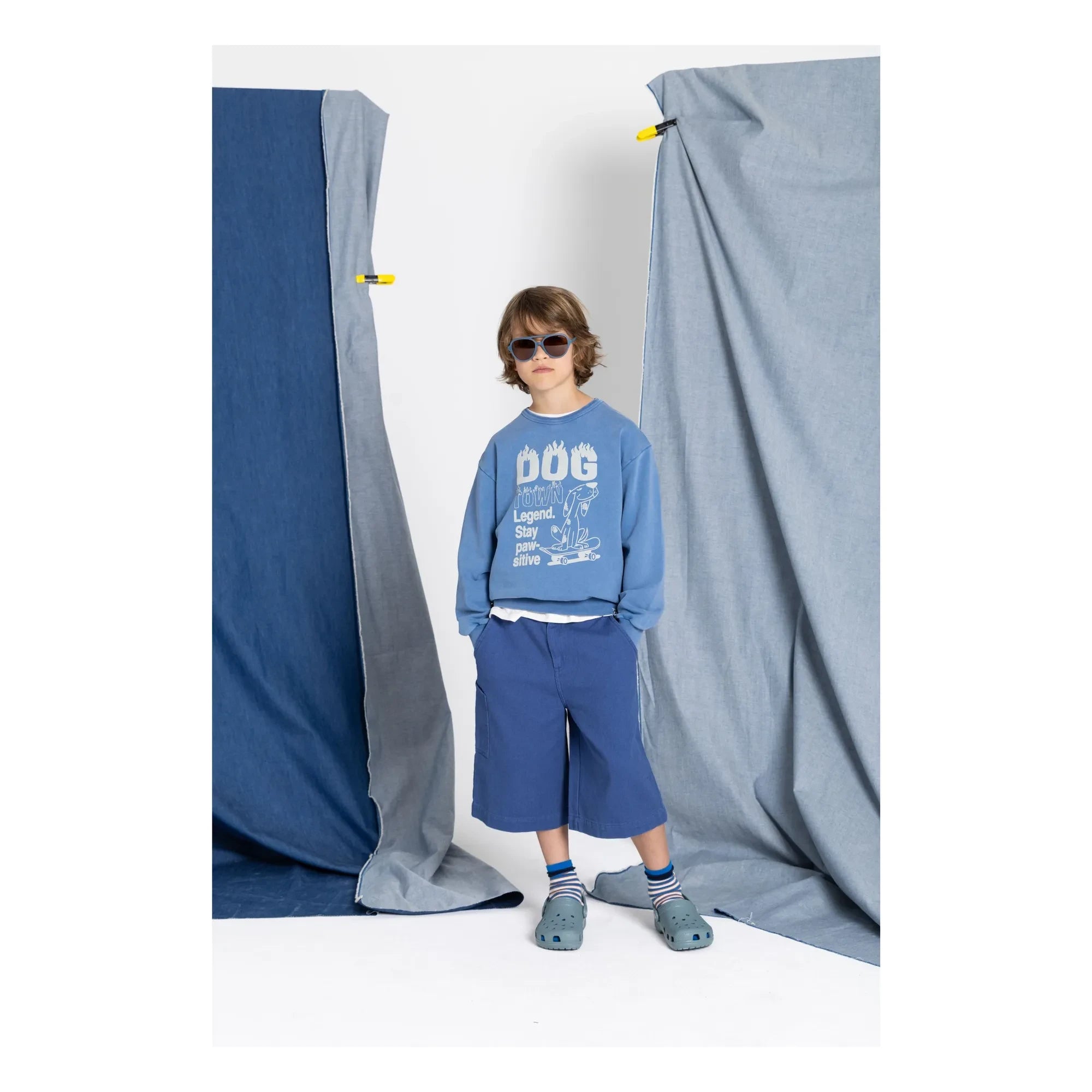 Hundred Pieces - Sweat Ryde God Town Algodón orgánico | Azul marino