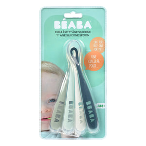 Béaba - Cucharas de silicona suave para bebés - Set de 4