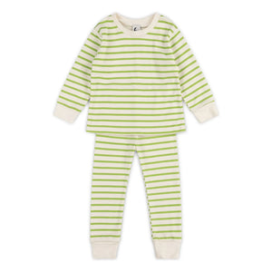 Sleepy Doe - Pijama de algodón orgánico a rayas | Verde