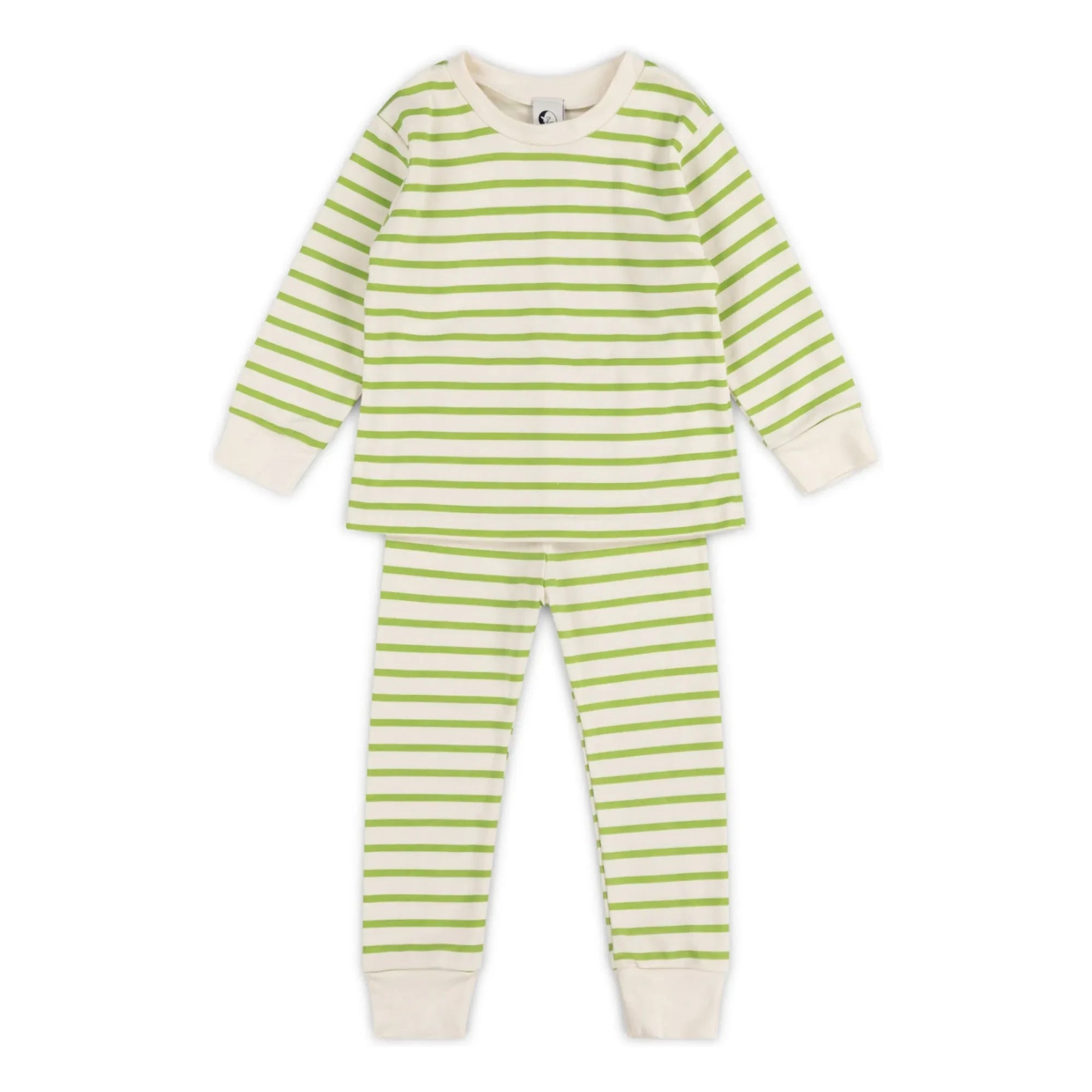Sleepy Doe - Pijama de algodón orgánico a rayas | Verde