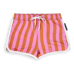 Beach & Bandits - Bañador tipo bóxer con protección UV y rayas Aloha de fibras recicladas | Rosa