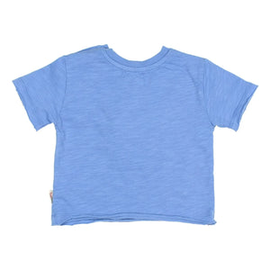 Búho - Camiseta de bebé de algodón orgánico Muz | Azul índigo