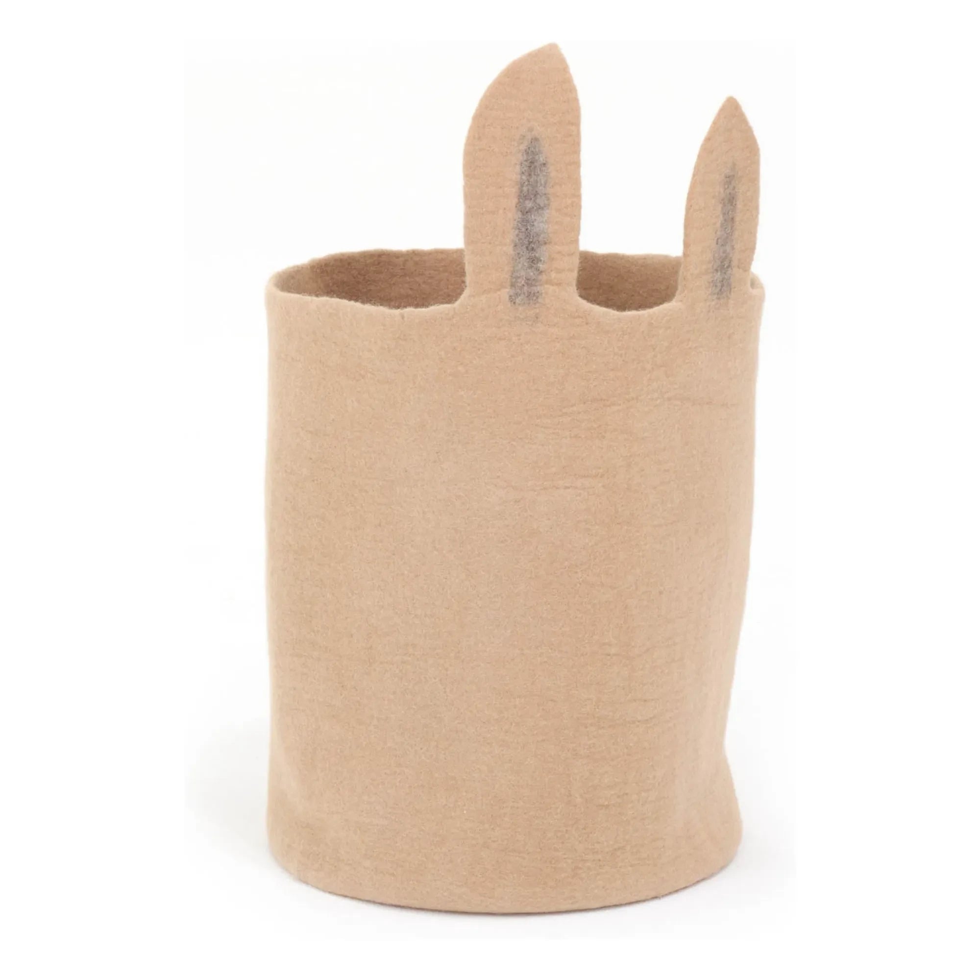 Muskhane - Cesto de fieltro con forma de conejo | Beige