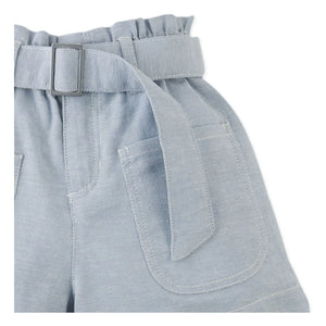 Gingersnaps - Shorts cortos con dobladillo fruncido Amara | Azul claro