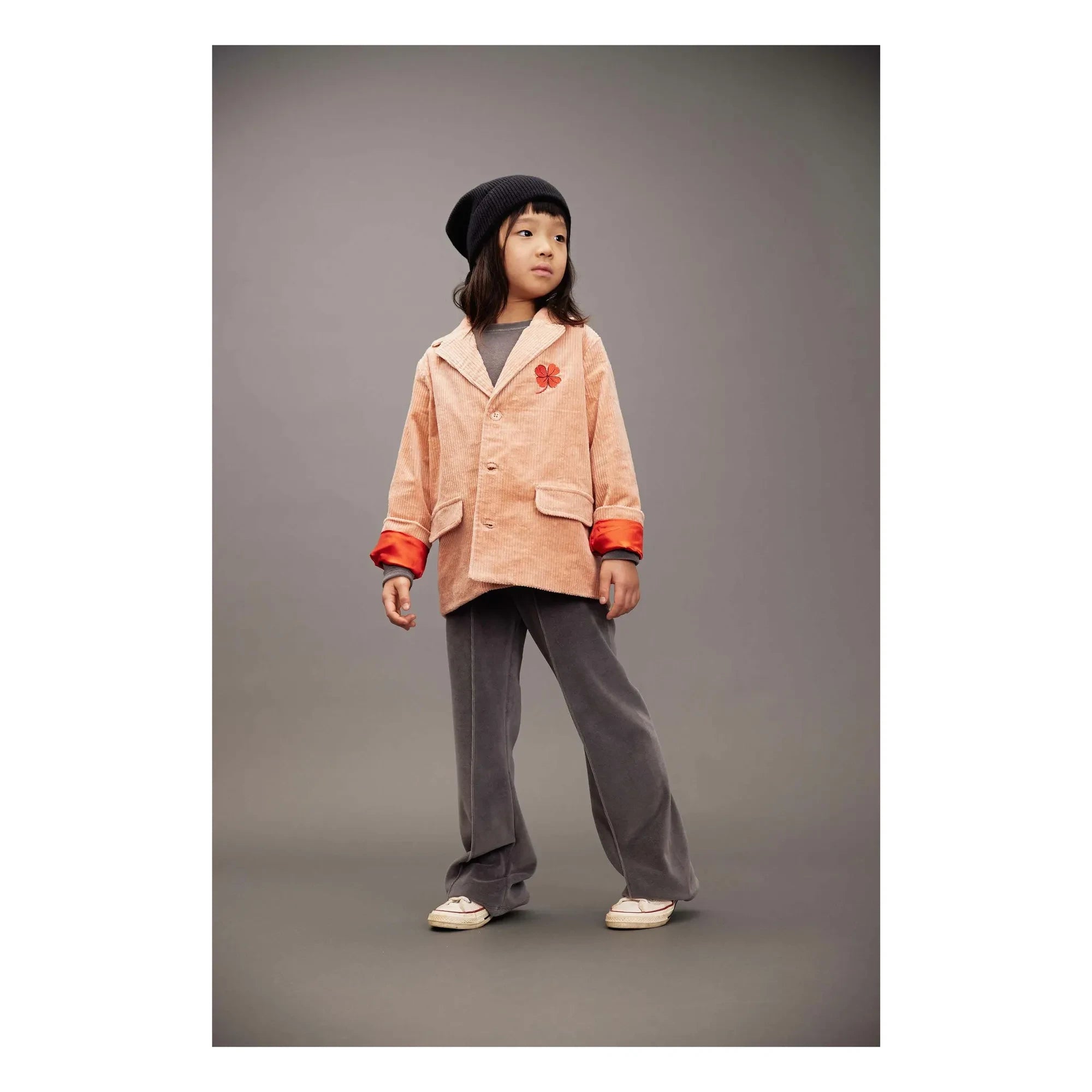Mini Rodini - Chaqueta de terciopelo Clover | Coral