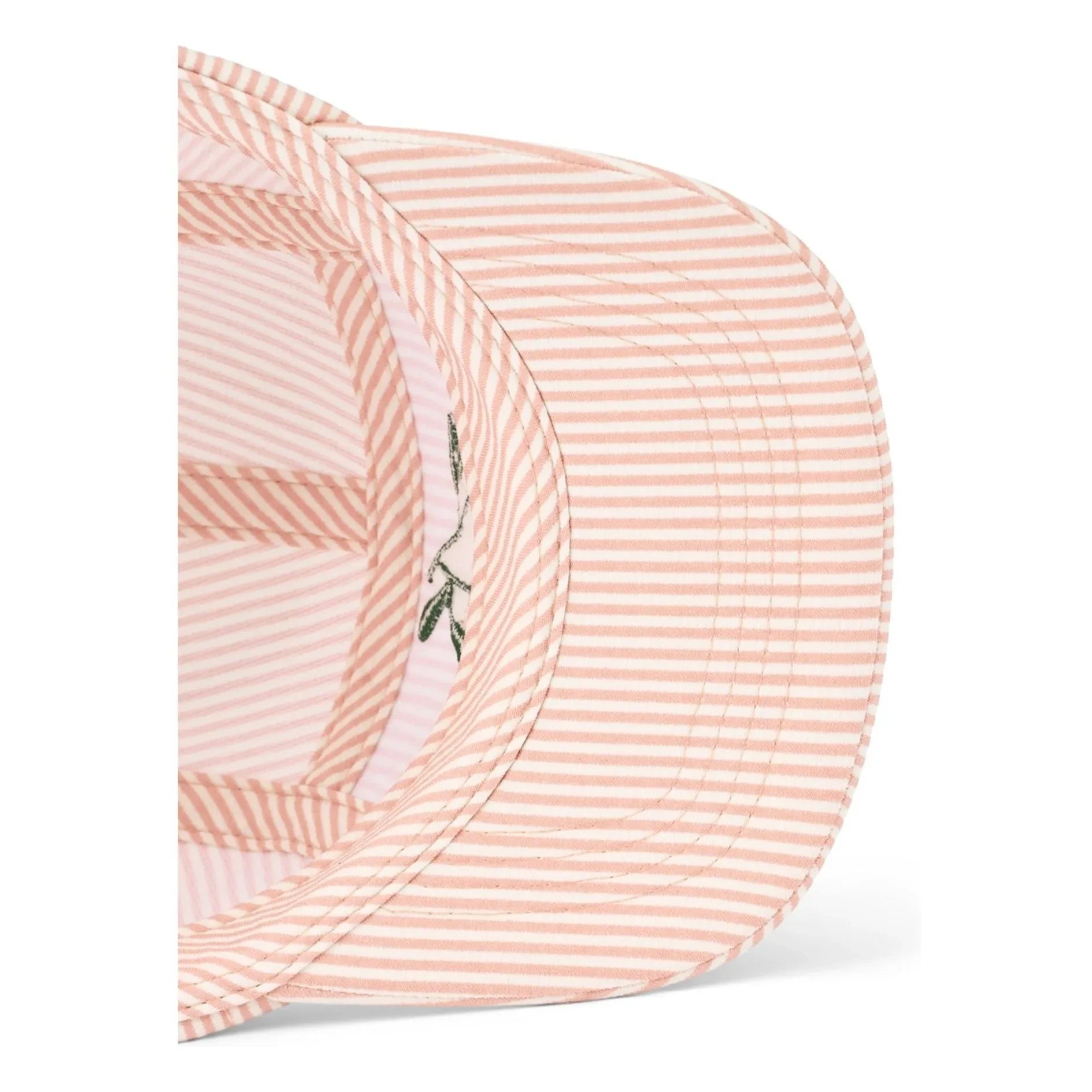 Liewood - Sombrero a rayas de seersucker de algodón orgánico Rory | Rosa