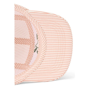 Liewood - Sombrero a rayas de seersucker de algodón orgánico Rory | Rosa