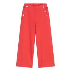 Petit Bateau - Vaquero Sarga con Botones | Bermellón