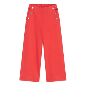 Petit Bateau - Vaquero Sarga con Botones | Bermellón