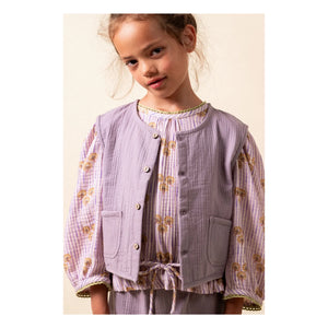 birinit - Blusa de algodón orgánico a rayas Cinca | Malva
