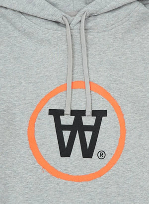 Wood Wood - Ian Sudadera con Capucha de Algodón Orgánico con Logo - Colección para Adultos | Gris