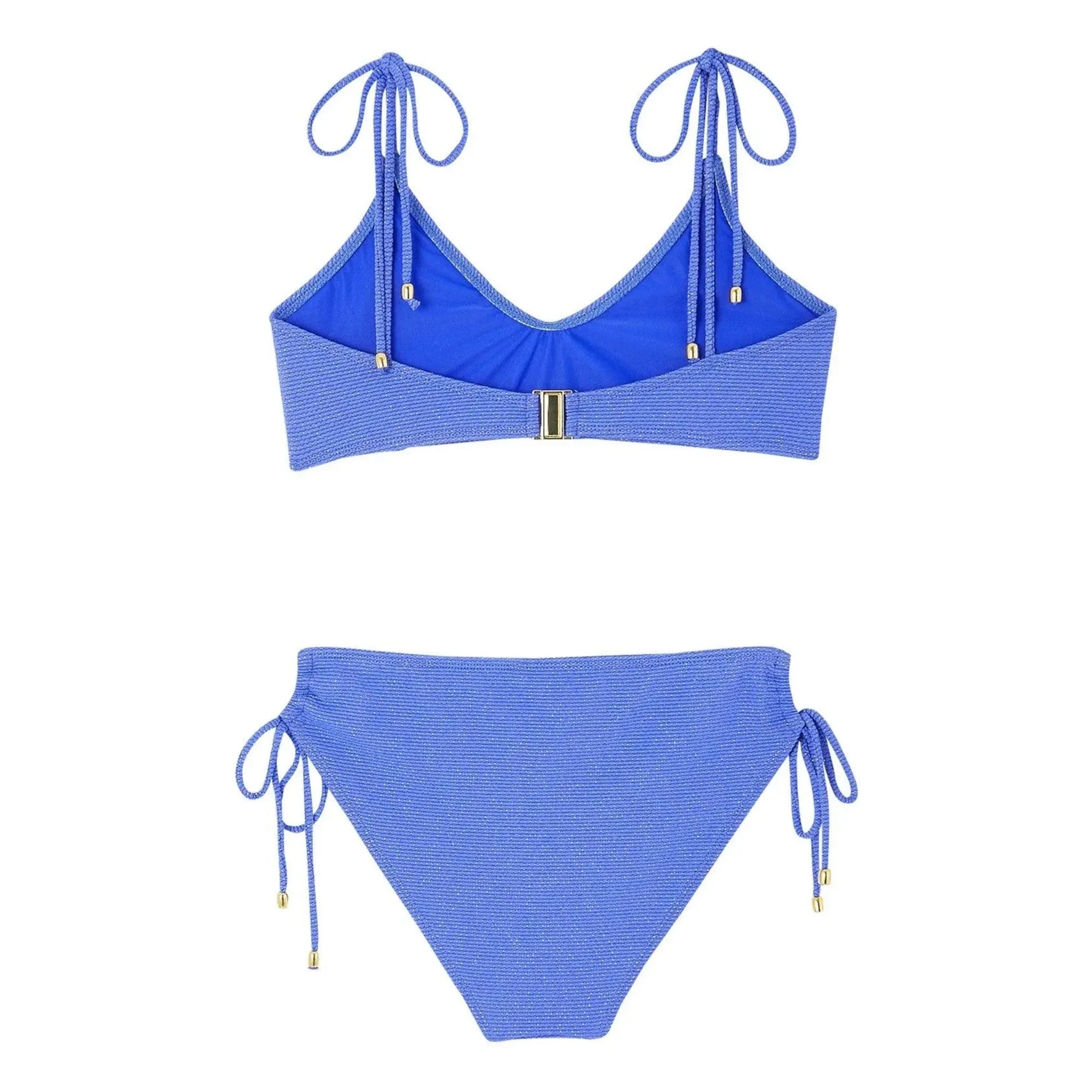 Lison Paris - Bahamas Traje de baño metálico de 2 piezas | Cobalto