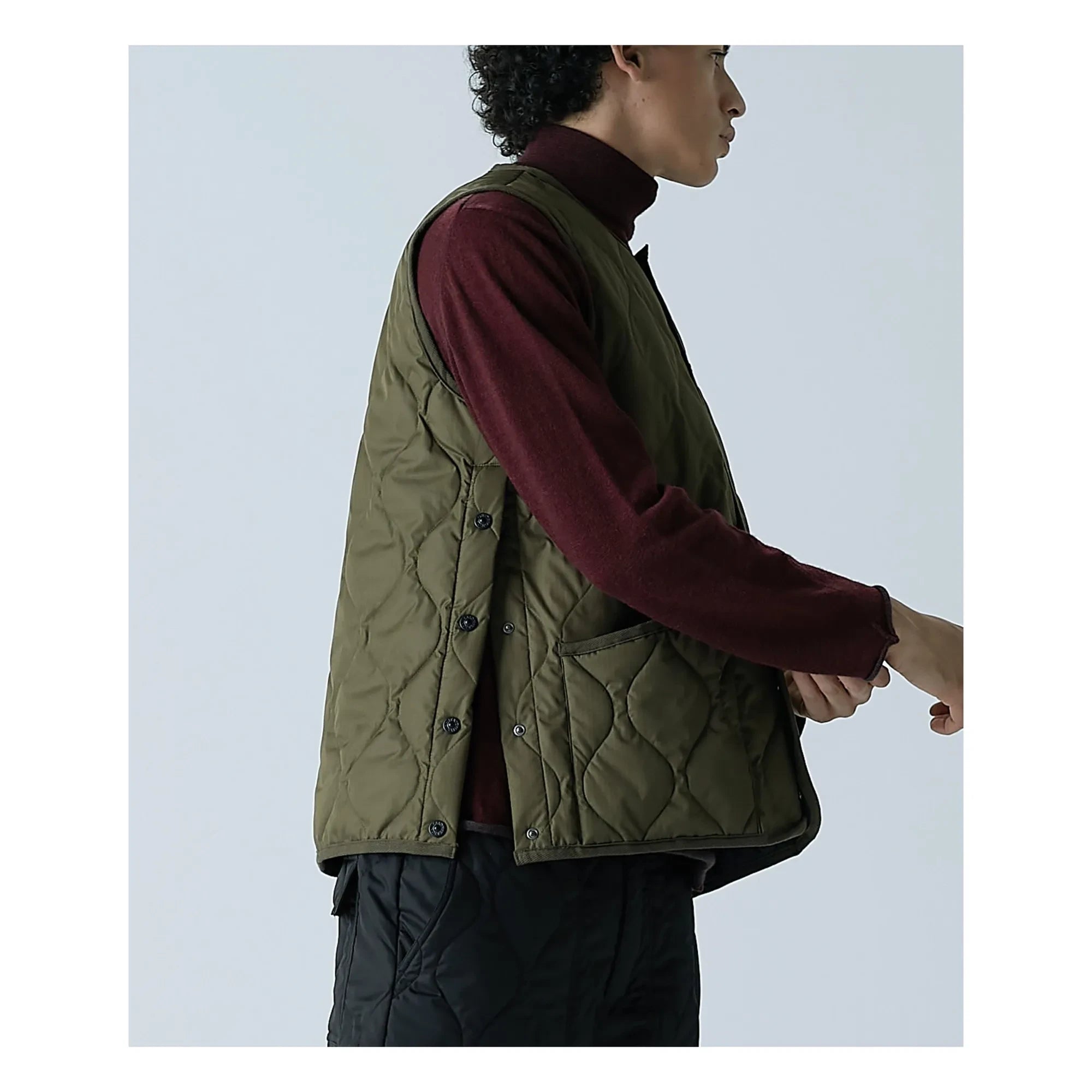 Taion - Chaleco militar sin mangas unisex | Caqui oscuro