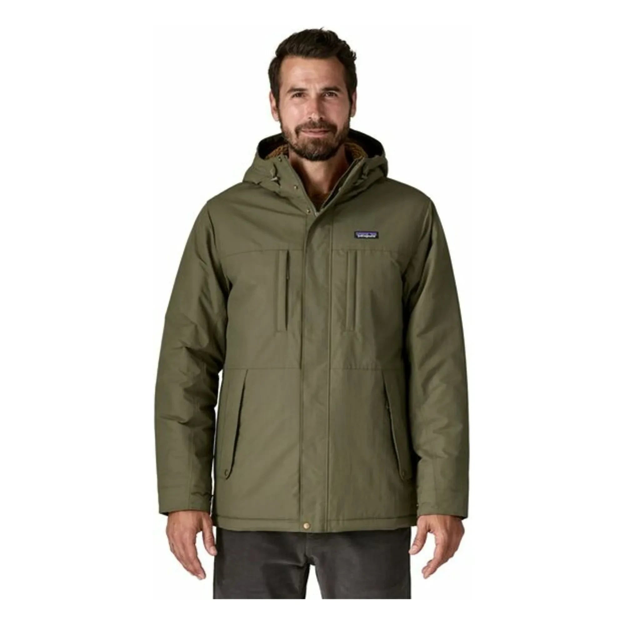 Patagonia - Parka con capucha de fibra reciclada Isthmus | Caqui