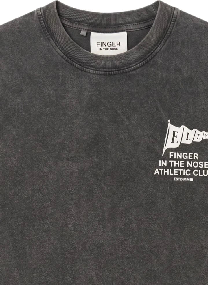 Finger in the nose - Camiseta de algodón orgánico Sako Run Club | Negro