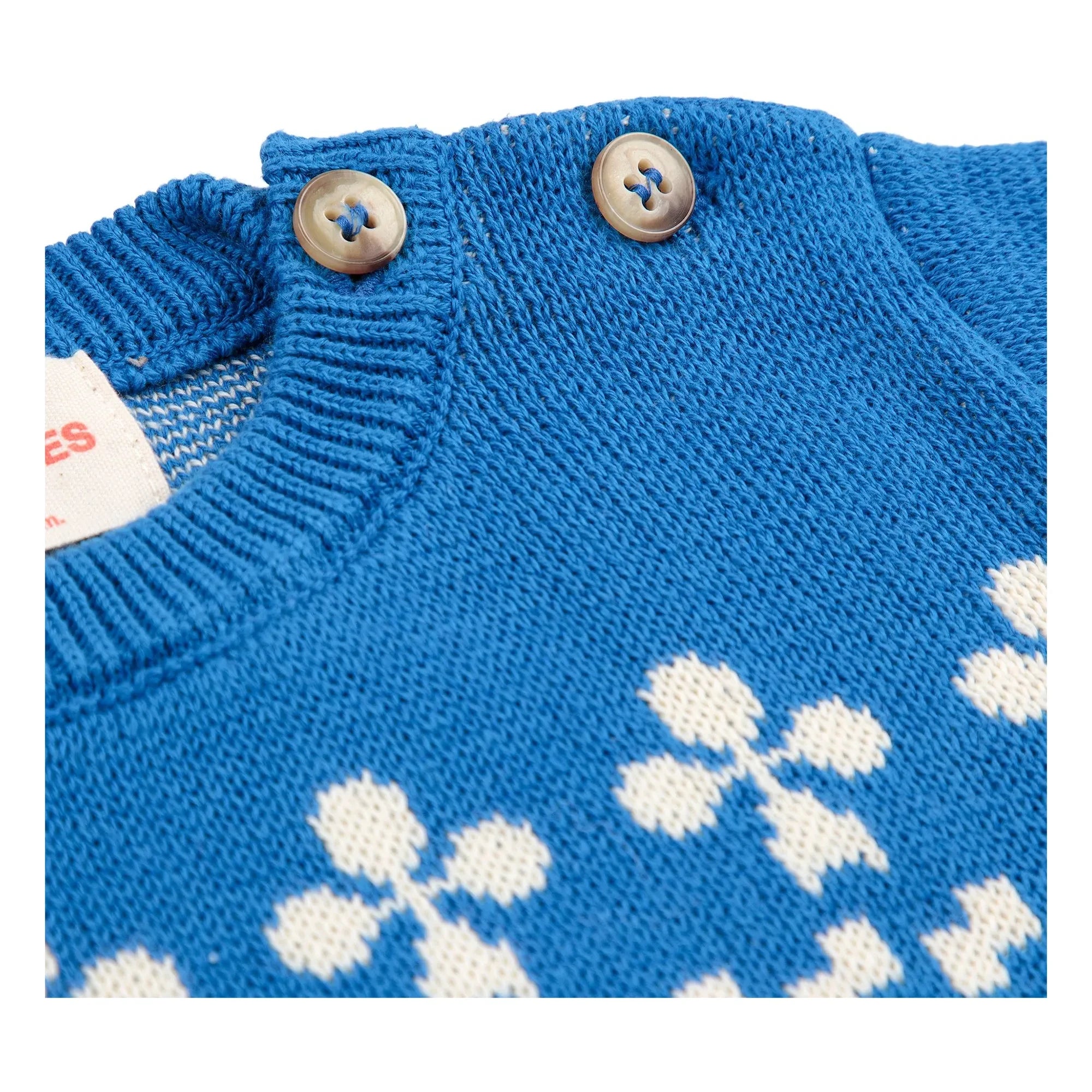 Bobo Choses - Jersey de punto de algodón orgánico con diseño de granja | Azul