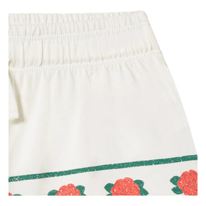 Tinycottons - Shorts de algodón orgánico Roses | Blanco