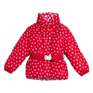 Stella McCartney Kids - Çiçek Desenli Şişme Mont | Kırmızı